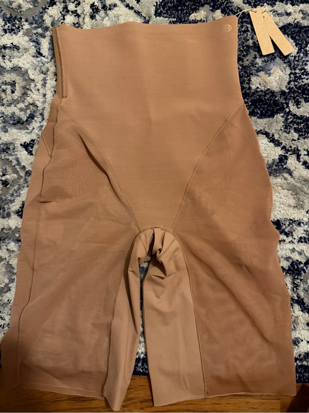 Shapellx- High-Waist Shaping Shorts - Brown